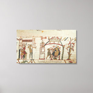 Lienzo El cometa y Harold de Halley que reciben malas