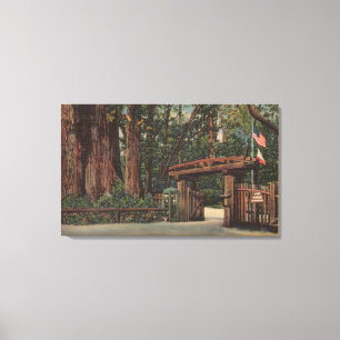 Lienzo El condado de Santa Cruz, entrada de CA al parque