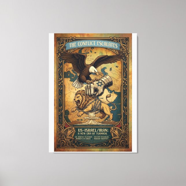 Lienzo El Conflicto se Intensifica (Anverso)