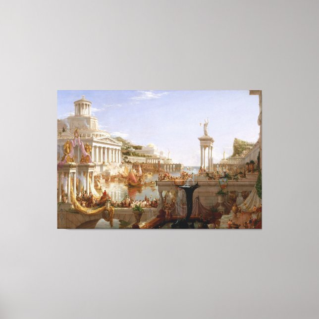 Lienzo El consumo del imperio por Thomas Cole (1836) (Anverso)