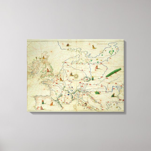 Lienzo El continente europeo (Anverso)
