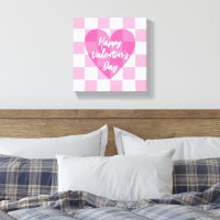 El corazón rosa plano se vuelve feliz día de San V