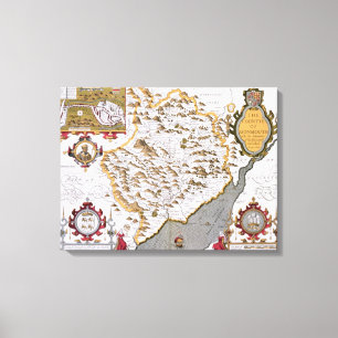 Lienzo El Countye de Monmouth, grabado por Jodocus