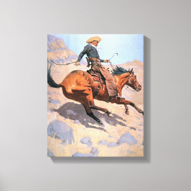 Lienzo El Cowboy (aceite sobre lienzo) (Anverso)