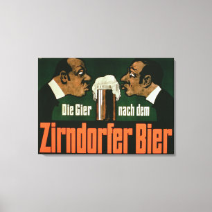 Lienzo "El Craving para la cerveza de Zirndurfer" (lith
