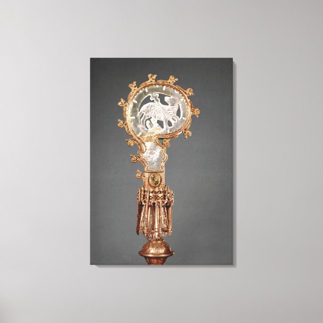 Lienzo El crozier de los abejidos del cisterciense (Anverso)