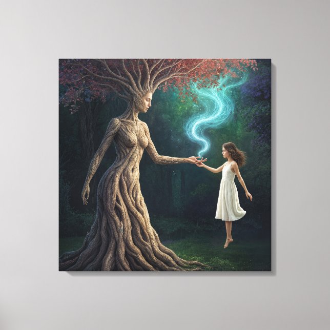 Lienzo "El cruce del bosque de Eirene" – Una realidad sur (Anverso)