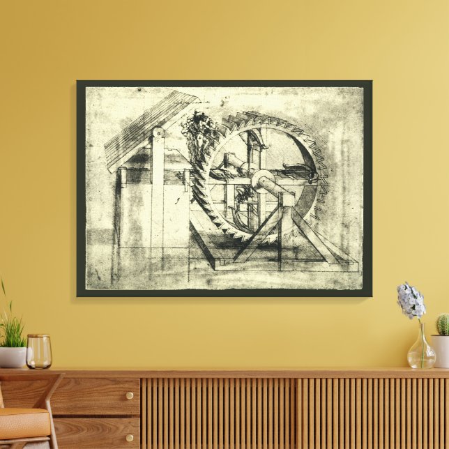 Lienzo El crucifijo alimentado con cruces de Leonardo da  (Insitu (Sala de estar))