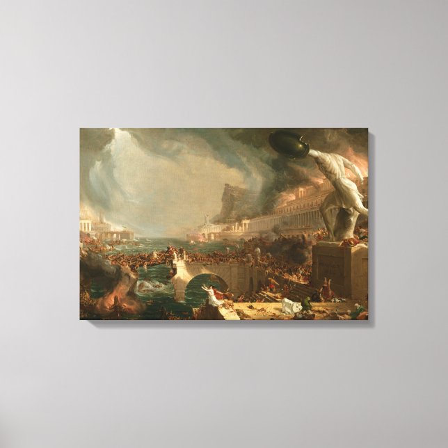 Lienzo El curso del imperio destrucción Cole T. (Anverso)