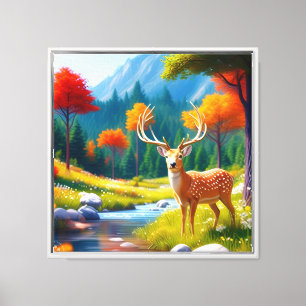Lienzo El Deer Dorado en el bosque 987679