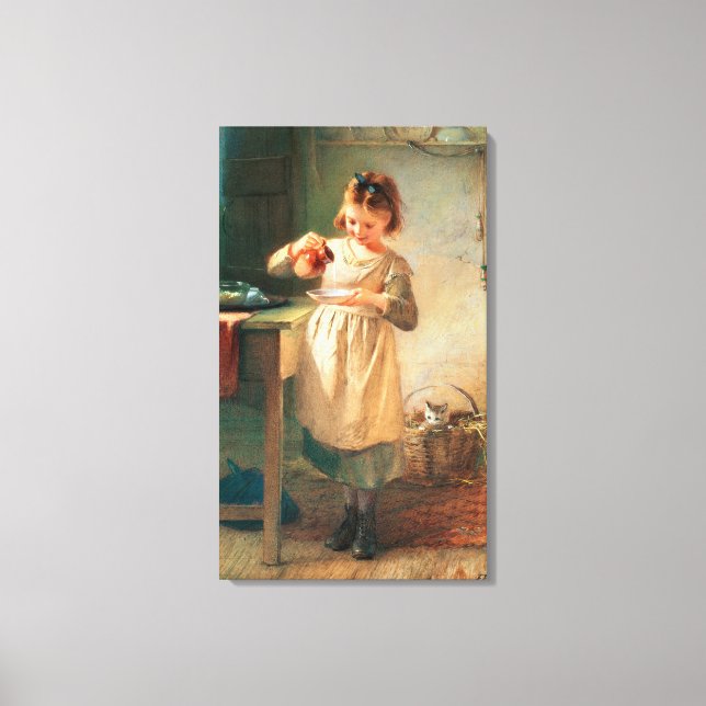 Lienzo El desayuno de Kitty (Anverso)