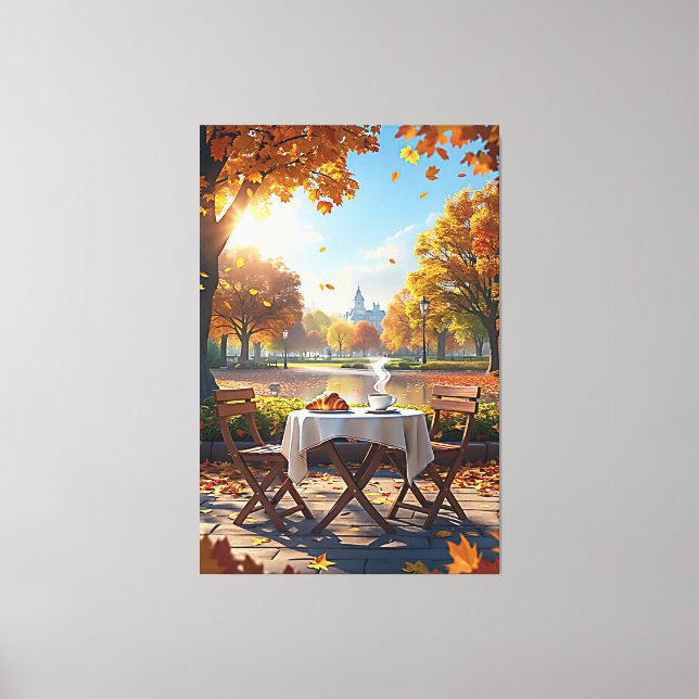 Lienzo El desayuno de otoño (Anverso)