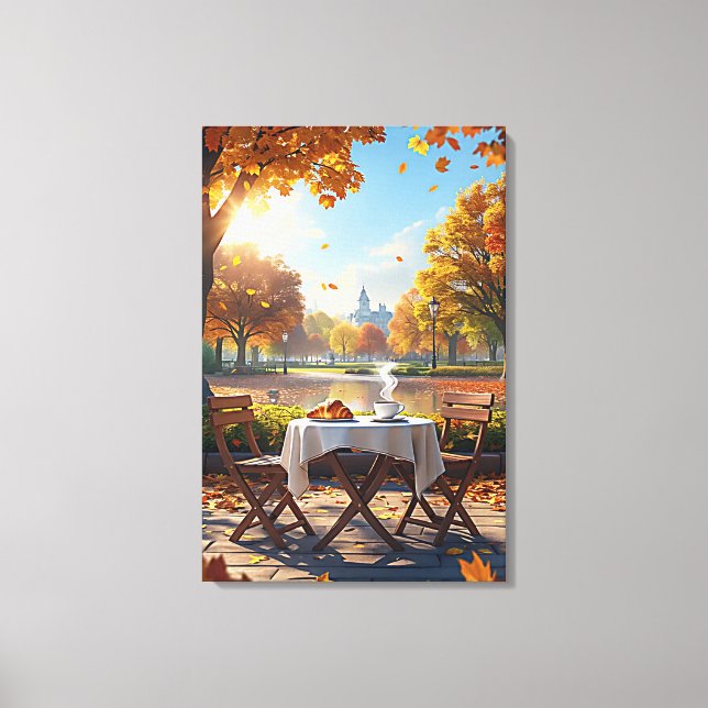 Lienzo El desayuno de otoño (Anverso)