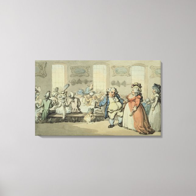 Lienzo El desayuno, de "Scenes at Bath" (con tinta y tint (Anverso)