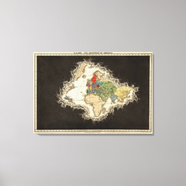 Lienzo El descubrimiento de América 1498 AD (Anverso)