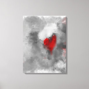 Lienzo El deseo 18" del corazón x 24" extracto moderno