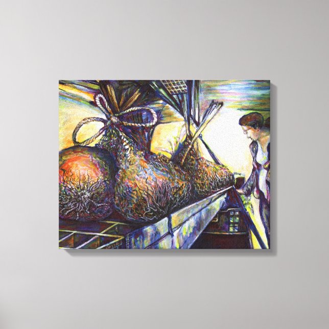 Lienzo El devastador destino de la vida (Anverso)