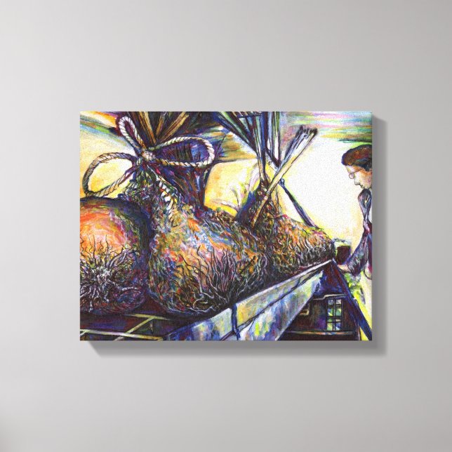 Lienzo El devastador destino de la vida (Anverso)