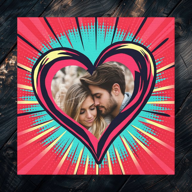 Lienzo El día de San Valentín de fotografía y nombres pop (Subido por el creador)