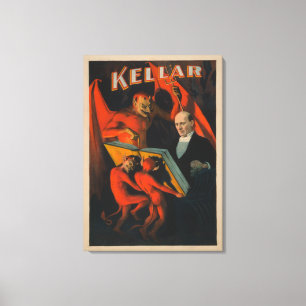 Lienzo El diablo Kellar y los demonios con el Poster del