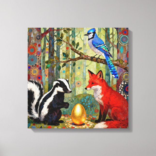 Lienzo “El dilema dorado” (Anverso)