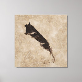 Lienzo El diseño de la Fila de Pájaros de Raven