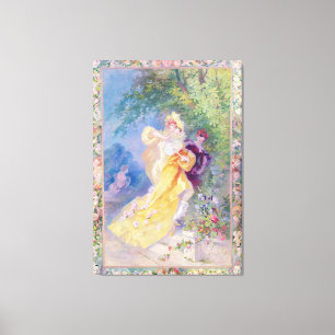 Lienzo El dominó amarillo, diseño para una tapicería