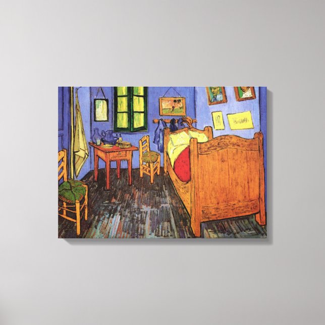 Lienzo El dormitorio de Vincent en Arlés (Anverso)