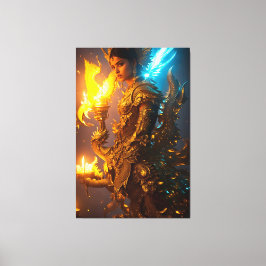 Lienzo El dragón del pavo real 008