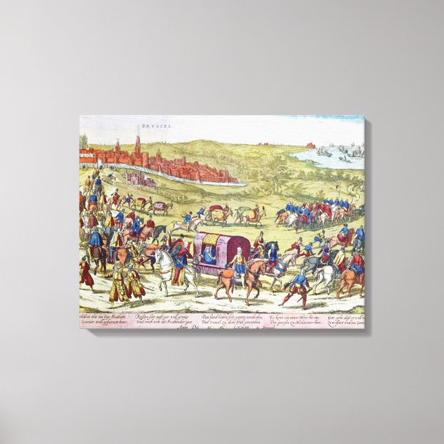 Lienzo El duque de Alba, recordado a España (Anverso)