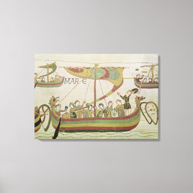 Lienzo El duque William de Normandía cruza el mar (Anverso)