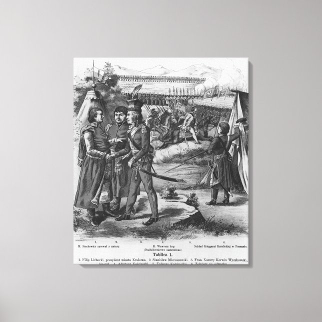 Lienzo El ejército de Tadeusz Kosciuszko, 1794 (Anverso)