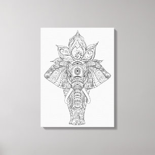 Lienzo El elefante inspiró 11