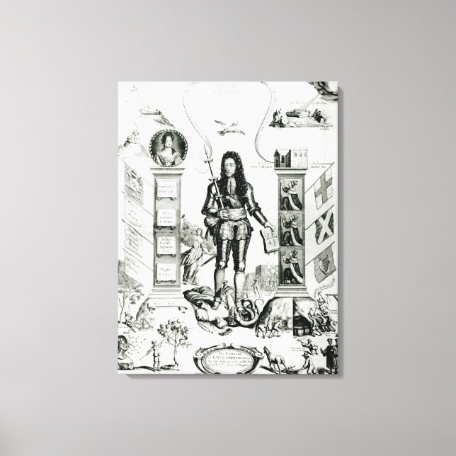 Lienzo El emblema de Inglaterra, octubre de 1690 (Anverso)