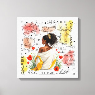 Lienzo El empoderamiento de la mujer inspira afirmaciones