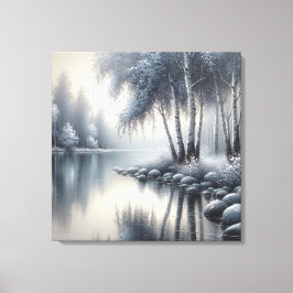 Lienzo El encantado Winter Wonderland: La serenidad refle
