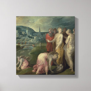 Lienzo El encontrar de Moses (aceite en lona)