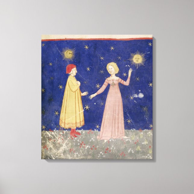 Lienzo El encuentro de Dante y Beatrice (Anverso)