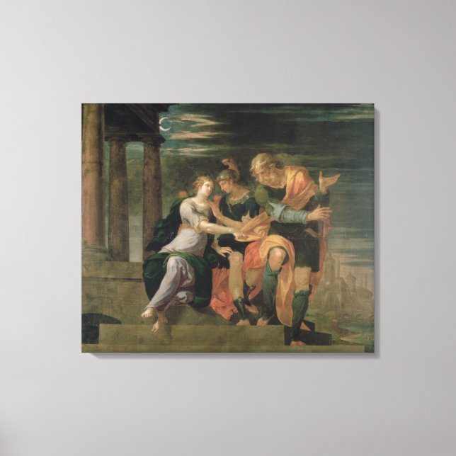 Lienzo El Encuentro de Teagenes y Chariclea (Anverso)