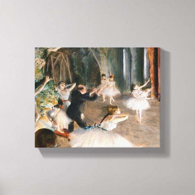 Lienzo El Ensayo Sobre el Escenario de Edgar Degas (Anverso)