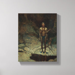 Lienzo El entierro silencioso de Newell Convers Wyeth