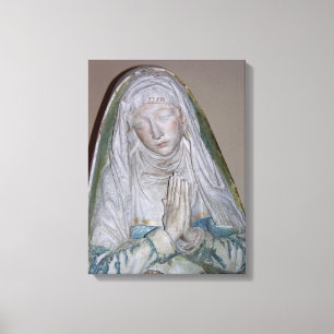 Lienzo El Entombment, detalle de un santo femenino que