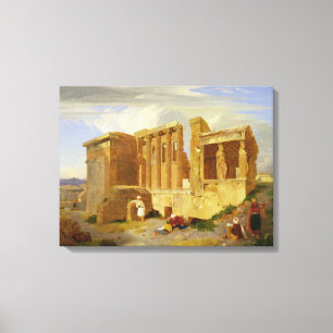 Lienzo El Erechtheum, Atenas, con las figuras en el