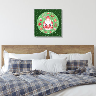 Lienzo El Escandinavo Santa Claus Green