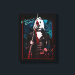 Lienzo El escuadrón suicida | Harley Quinn y Green Ferns<br><div class="desc">Harley Quinn parado frente a helechos verdes en una frontera roja.</div>
