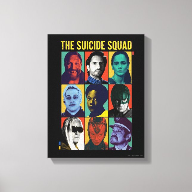 Lienzo El escuadrón suicida | Retro Grid Con Amanda Walle (Anverso)