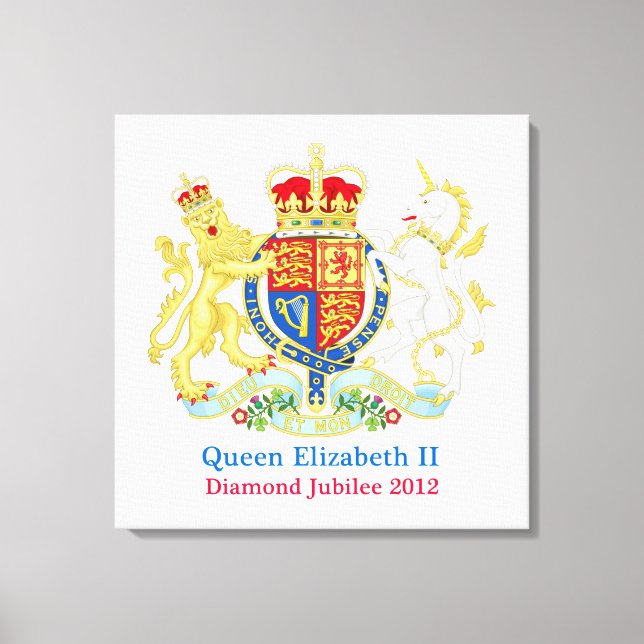 Lienzo El Escudo del Jubileo del Diamante de la Reina (Anverso)