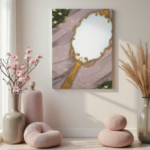 El espejo I - Un espejo dorado en la hierba