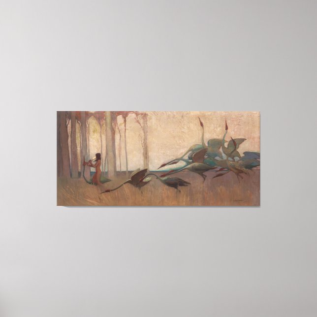 Lienzo El espíritu de las llanuras de Sydney Long (1914) (Anverso)