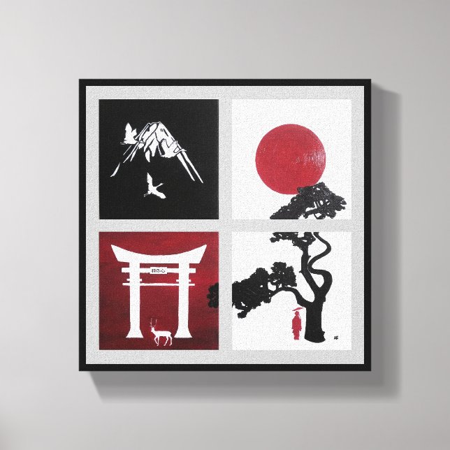 Lienzo El Espíritu Japonés Pintura de Alfred Fox (Anverso)